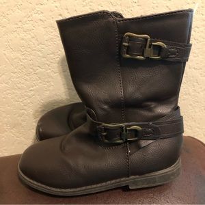 143 Girl Brown Motorcycle Boots